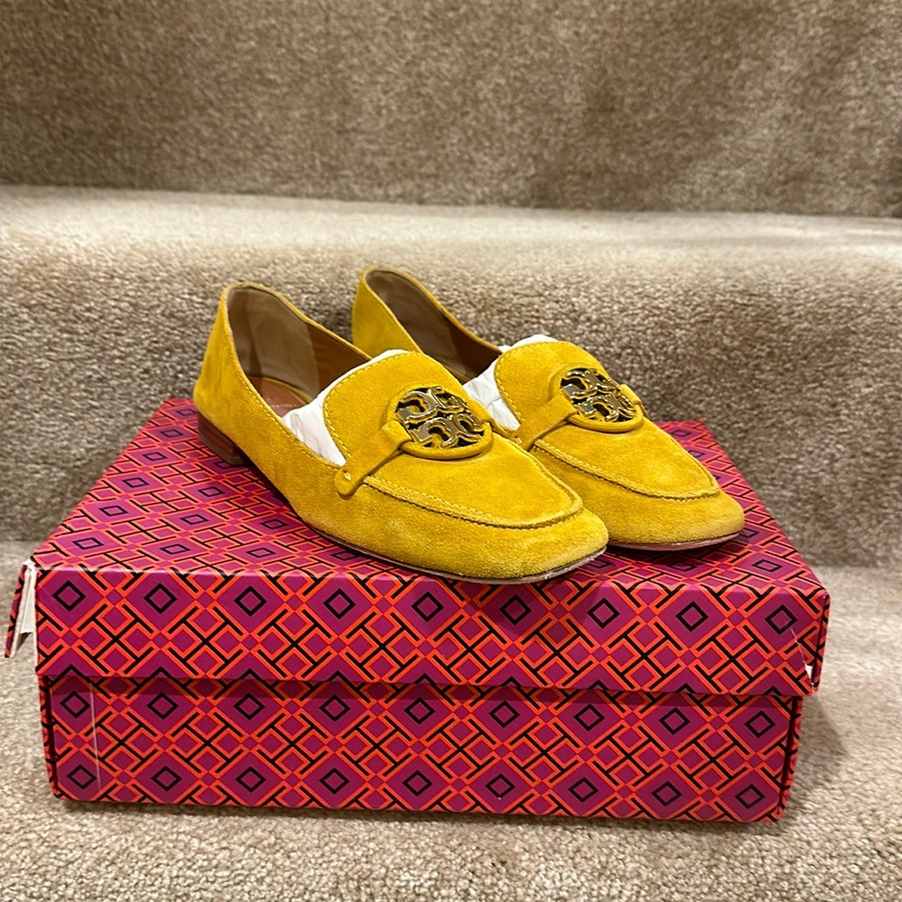 Tory Burch Metal Miller 15mm Loafer In Goldfinch